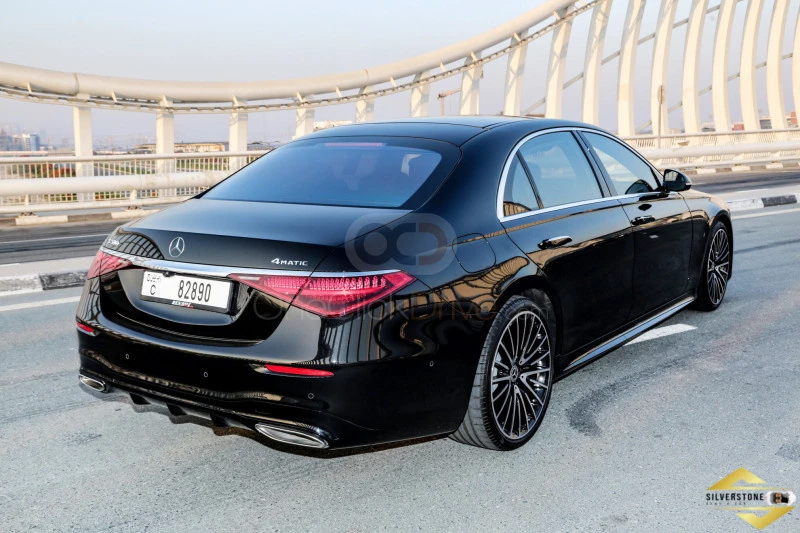 Black Mercedes Benz S500 2021 for rent in Dubai 6